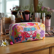 Groovy Bloom Ride Quilted Makeup Bag